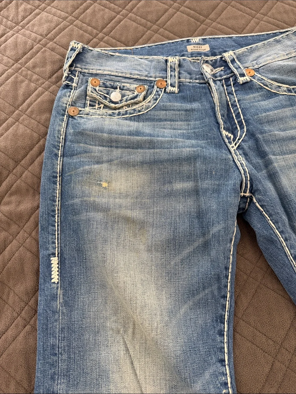 True Religion Ricky Relaxed Straight Jeans size 32